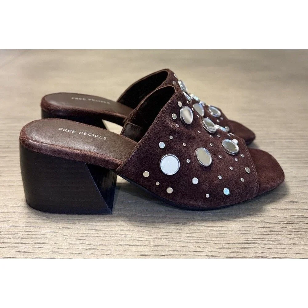 FREE PEOPLE Brown Mirage Mules. Sizes 6, 7 ,8